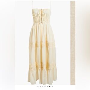 Free People Cream Backless Dress